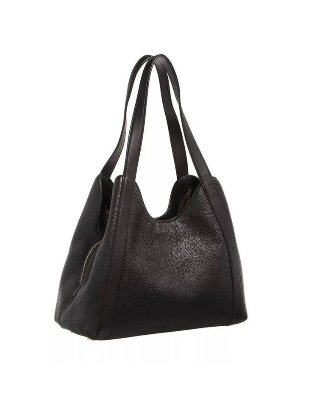 Michael Kors Rosemary Large Shoulder Tote in black pebbled leather - Picture 4 of 9